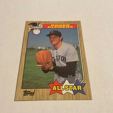 1987 Topps Baseball # 614 Roger Clemens All Star Boston Red Sox