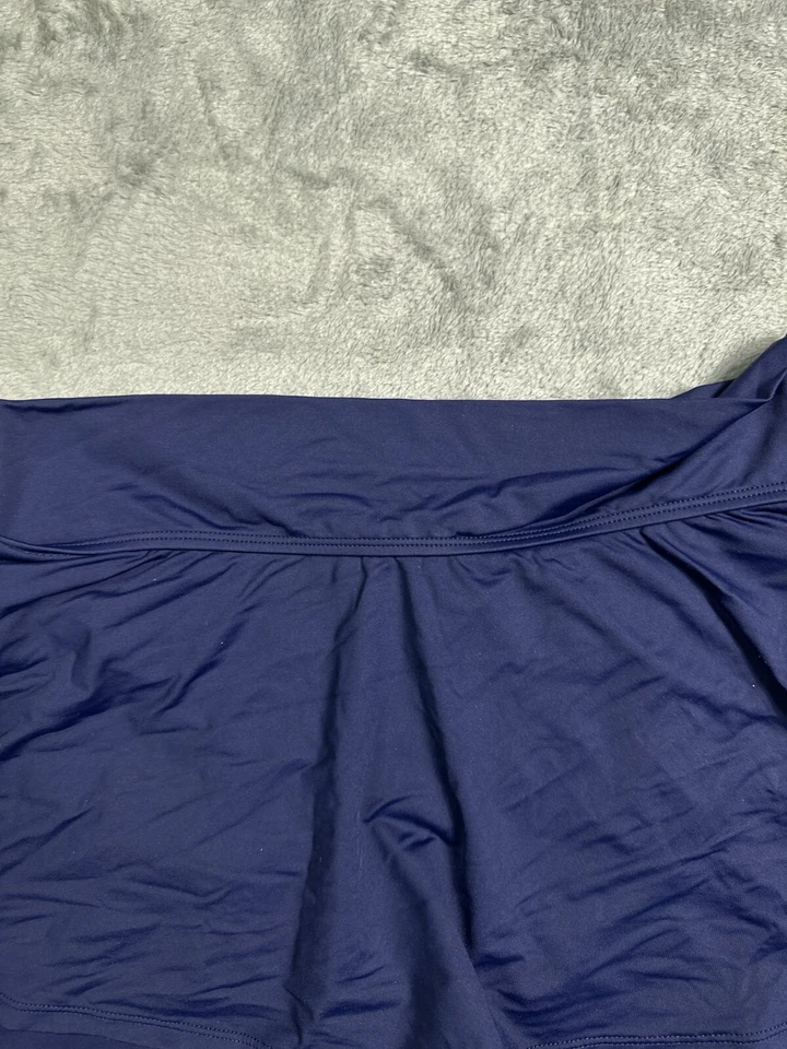 NWT Womens Large Swim Skirt Bikini Bottom Wide Ban Waist Navy Blue Anne Cole - Image 3 of 4