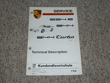 1986 Porsche 924S 924 S 944 Turbo Tech Description Shop Service Manual 1987 1988