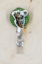 Koala Woodland Animal Zoo Safari Nurse Retractable ID Badge Reel Holder
