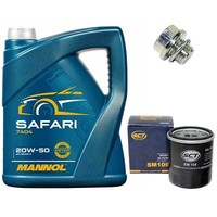 MotoröL Set 20W-50 5 Liter + ÖLfilter + ÖLablassschraube FüR Suzuki Liana 1.6