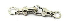 New 2 x  Sterling Silver Albert Swivel Clasp 15mm *Free Post In Oz