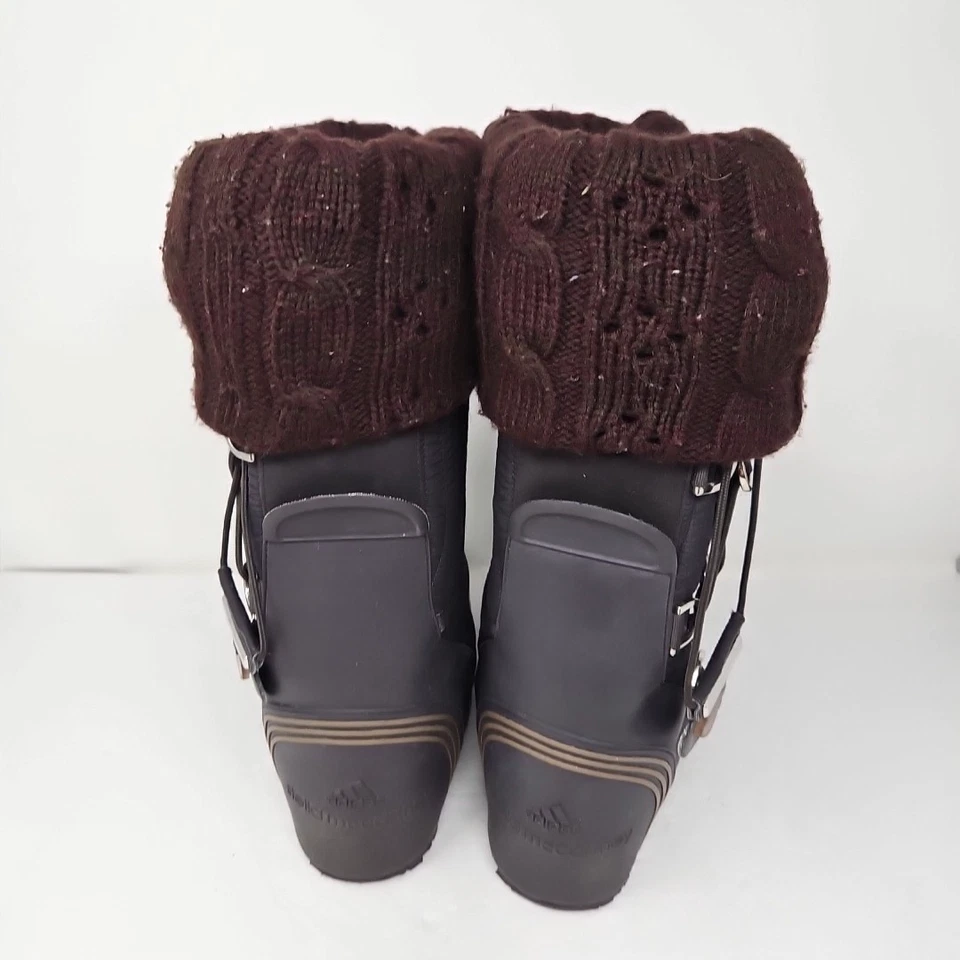 Stella McCartney Boots Model 660449 adidas Insulated Gray With Brown Wool Cuffs - Image 4 of 4