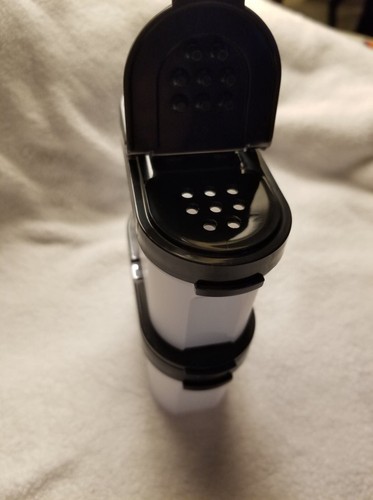 NEW 2 Tupperware Modular Mates Black Flip Top Shake Measure Spice 4 oz Vintage - Picture 3 of 10