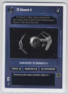 Star Wars CCG TIE Advanced x1 Premiere WB White Decipher Free