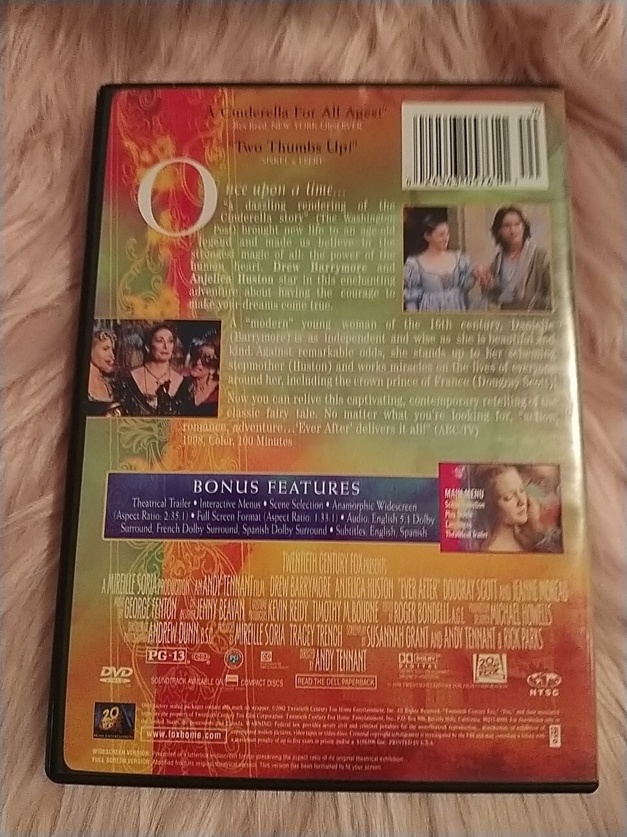 Ever after (DVD, 1998) Drew Barrymore, Angelica Huston D100