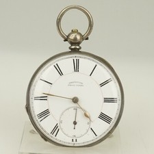 Rare Antique Silver Pocket Watch Men's mechanical no gold collectible piece RAR
