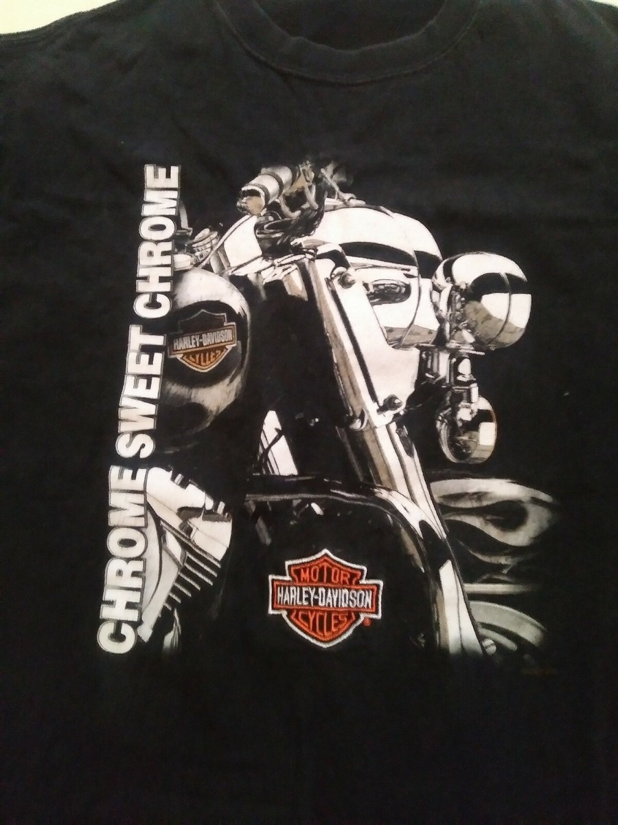 Vintage Harley Davidson Chrome Sweet Chrome Long Sleeve L Kanye