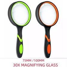 30X Large Magnifying Glass Lens Magnifier Loupe Reading Repair Science 75/100mm
