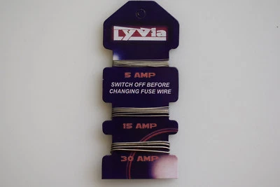 Lyvia Card of 5 Amp, 15 Amp & 30 Amp Fuse Wire for Consumer Fuse Boxes