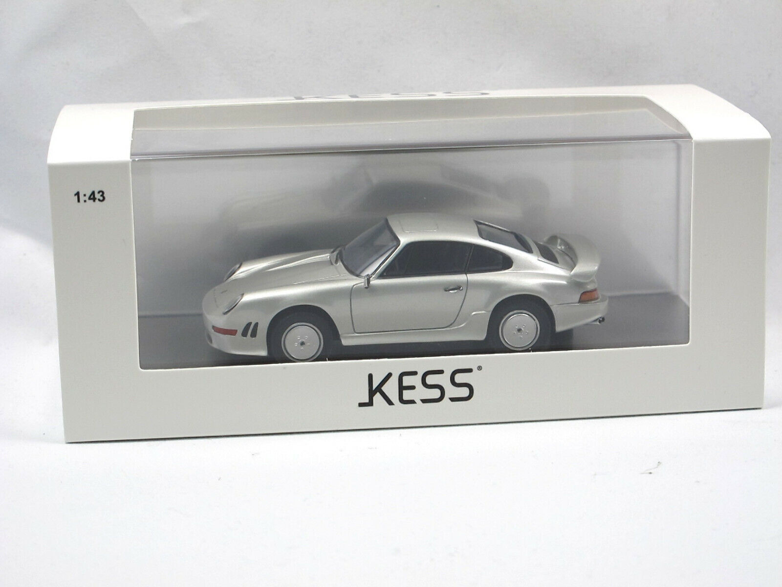 Porsche 911 miniature 1984 Kess KE43024020 voiture de collection résine argent 1:43