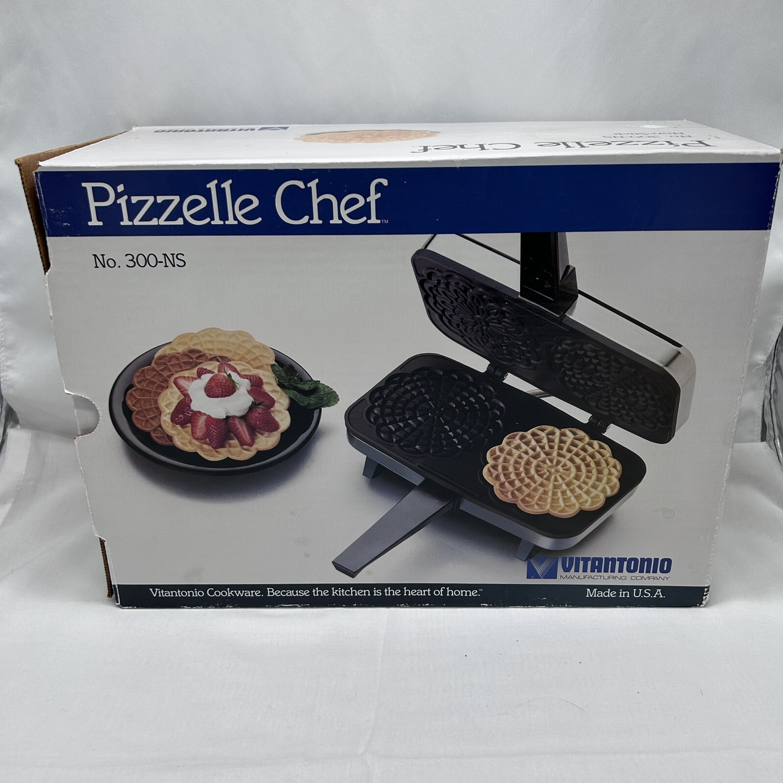 VTG Vitantonio Pizzelle Chef 300 NS Non Stick Iron Tested & Working w