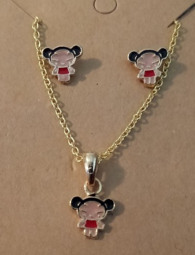 PUCCA and Garu Necklace & Earring Set *NEW* Sealed* USA Seller *