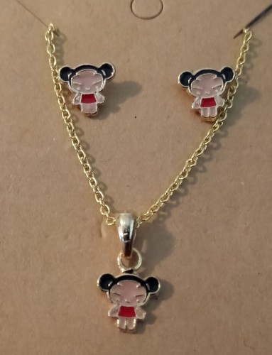 PUCCA and Garu Necklace & Earring Set *NEW*  Sealed* USA Seller *  - 第 1/5 張圖片