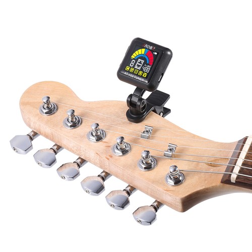 AROMA Wiederaufladbarer Clip-on Tuner Gitarren-Tuner passt Chromatische Gitarre Bass Geige - Bild 4 von 7