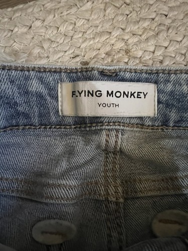 Flying Monkey Girls - High Rise Wide Leg Cargo Stretch Jean Size 12 - Picture 4 of 9
