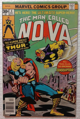 The Man Called Nova #4 ~ Marvel Comics 1976 ~ 1st App Corruptor ~ NEWSSTAND