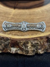 RARE VINTAGE OSTBY & BARTON STERLING SILVER FILIGREE PIN/BROOCH. GORGEOUS!