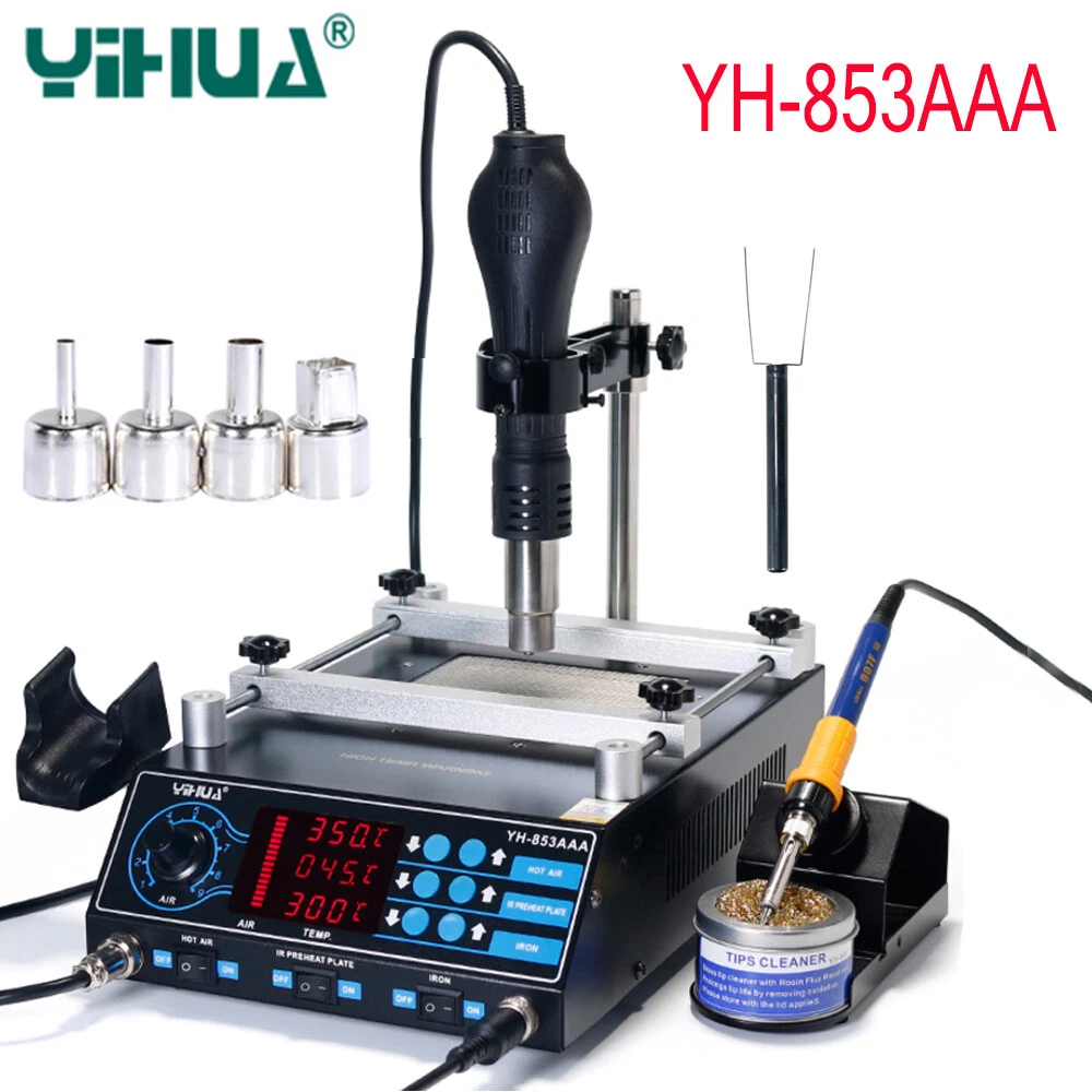 YH 853AAA Soldering Station Hot Air Gun BGA Rework Soldering Iron