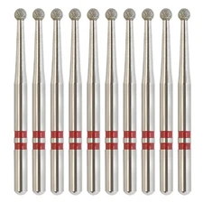 Dental Diamond Burs Long Round Ball Z801L/014F Fine Grit FG Zirconia Cutting Bur