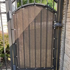 Gate Privacy Screen Privacy Barrier Driveway Cover in Brown w/Grommets on 4 side