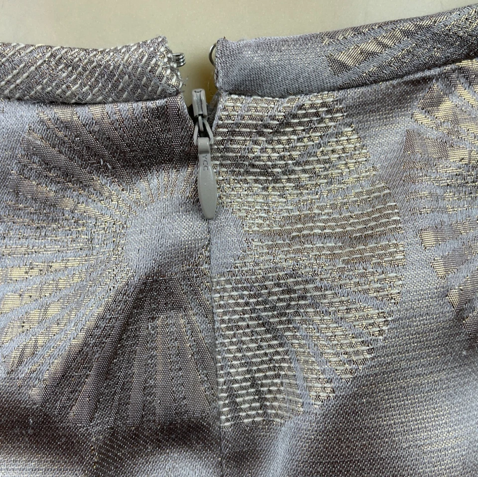 Falda lápiz brocado marrón y dorado Adrianna Papell Evening Essentials talla 6 Foto 4 de 4