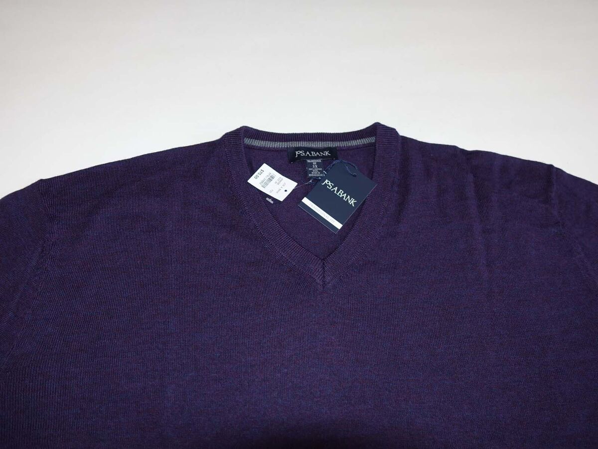 Jos. A. Bank Men's Traditional Fit V-Neck Sweater Size 3X Jos. A. Bank Men's Traditional Fit V-Neck Sweater Size 3X