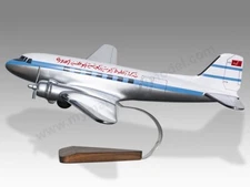 Douglas DC-3 Kuwait Airways Desk Wood Airplane New Model Small Scale 1/100