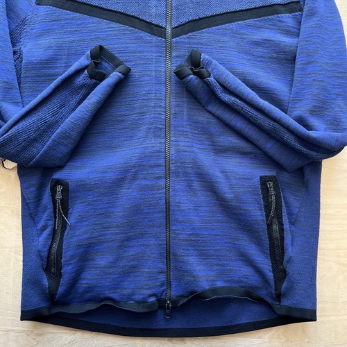 Nike Tech Knit Windrunner Medium Blue Full Zip Jacket Lightweight Sportswear - Bild 5 von 10