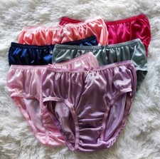 6x Bikini Style Nylon Panties L Soft Silky Premium Briefs Hip 32-38  Women