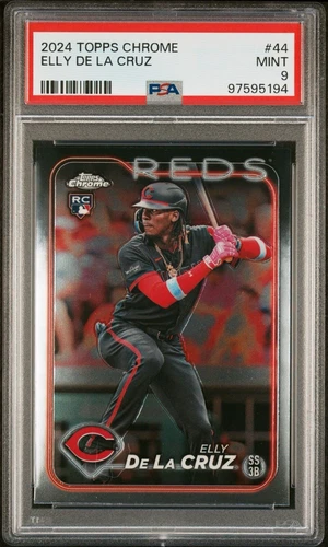 2024 TOPPS CHROME ELLY DE LA CRUZ ROOKIE #44 PSA 9 MINT REDS RC
