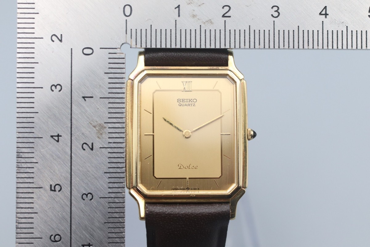 セイコー Dolce　9520-5140 ゴールド文字盤 Yahoo!オークション -「セイコー 9520」(アクセサリー、時計) の落札