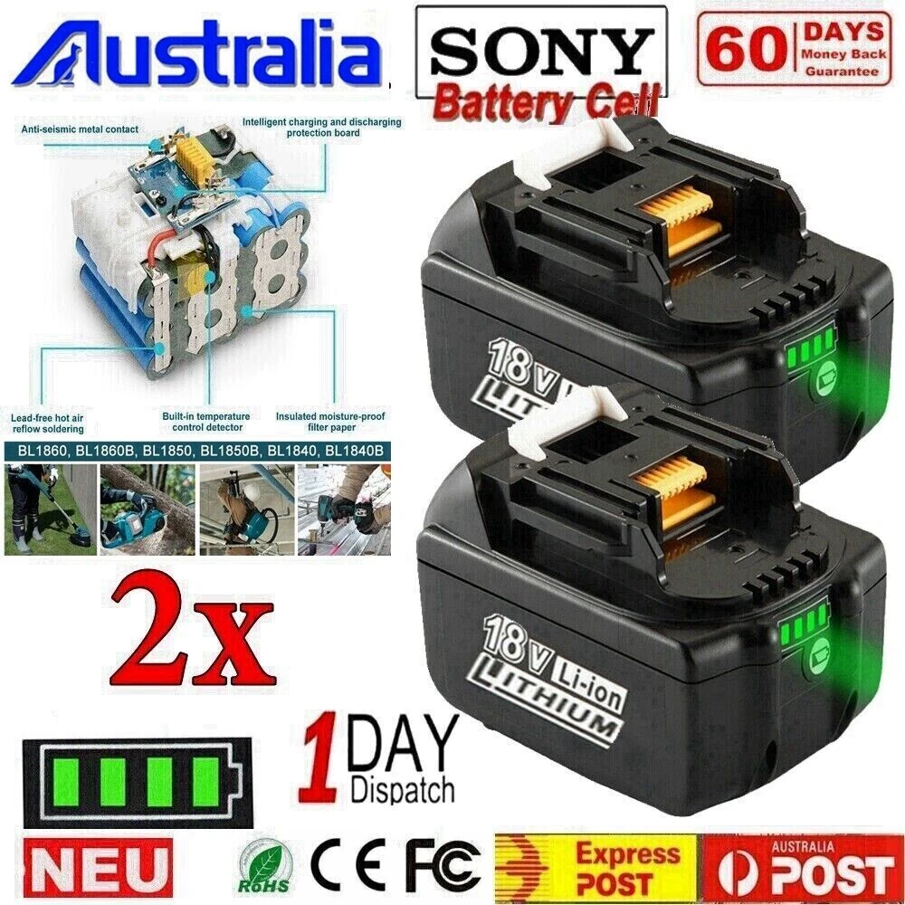 Makita 6.0 online battery 2 pack
