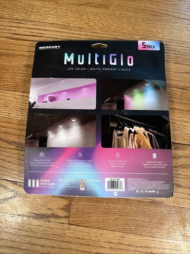 NEW MultiGlo 5pack Light Set Led Color 13 Colors/White Ambient Lights - Picture 3 of 5