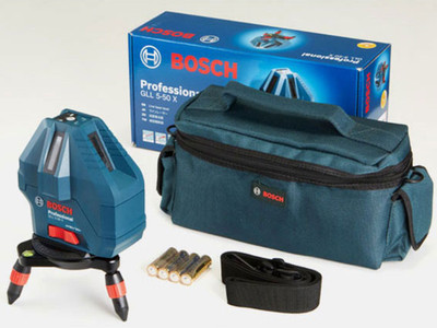 BOSCH GLL 5-50X Professional 5-Linien Laser Selbstnivellierender Strahl / Tra...
