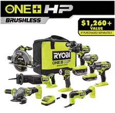 RYOBI ONE HP 18V Brushless Cordless 8 Tool Combo Kit