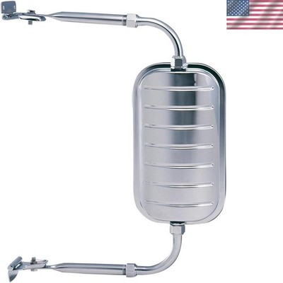 K Source 6'' x 11'' Chrome Finish Mirror - Universal Fit for Enhanced Safety