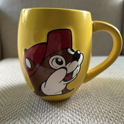 Bucees Beaver Believer Coffee Mug Yellow 3D 22oz Euc