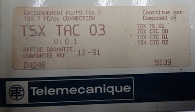 TELEMECANIQUE TSX TAC 03 RS232 TSXTE01/TSXCTC00/TSXCTC01/TSXCTC02 *READ!* (125)