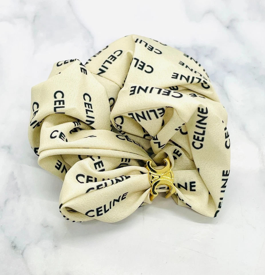 Auth CELINE Monogram Print Hair Scrunchy - Pre owned / LS5488 - Image 3 of 4