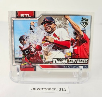 2026 Topps Series 1 Baseball Willson Contreras Gold Mirror Image Variation #180