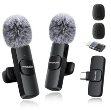 Wireless Mini Microphone for iPhone/Android:Lapel Microphone for Video Record...