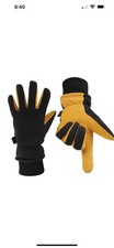 OZERO Men Women Winter Gloves - XL Deerskin Leather Water-resistant Wind