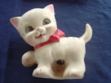 Vintage RUTH E. NEWTON Rubber TOY TABBY CAT The Sun Co Kitten SQUEAKS