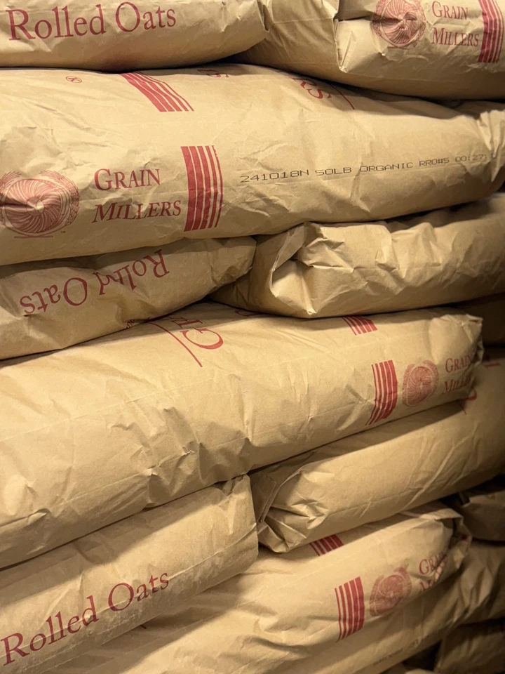 50 libras. Avena laminada orgánica sin gluten Grain Millers Foto 4 de 4