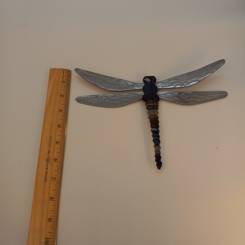 Handcrafted Steel Metal Dragonfly Wall Hanging Decor Art Work Signed J. Running - Picture 5 of 6