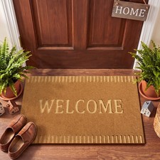Outdoor Welcome Doormat for Front Door, 16x29 Inches Coir Door Mat