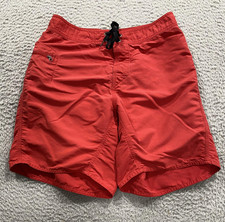 Patagonia Swim Trunks Mens 30 Red Board Shorts Drawstring Zip Pocket Quick Dry