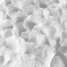 White Silk Rose Petals, Artificial Flower Petals for Wedding,