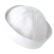 NEW WHITE NAVY SAILOR HAT POPEYE GILLIGAN DOUGHBOY CHILD ADULT COSTUME ACCESSORY